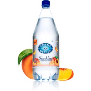 Crystal Geyser Peach Sparkling Spring Water