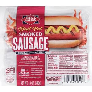 Dietz & Watson Beef Hot Smoked Sausage