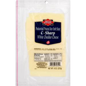 Dietz & Watson C-Sharp White Cheddar Cheese Slices