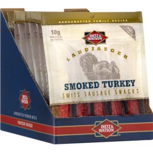 Dietz & Watson Landjaeger Smoked Turkey Swiss Sausage Snacks