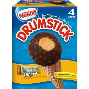 Drumstick Butterfinger Dipped Sundae Cone