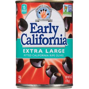 Early California Extra Large Pitted Ripe Black Olives