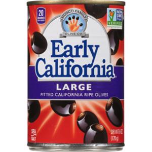 Early California Large Pitted Black Ripe Olives