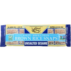 Edward & Sons Unsalted Sesame Brown Rice Snaps