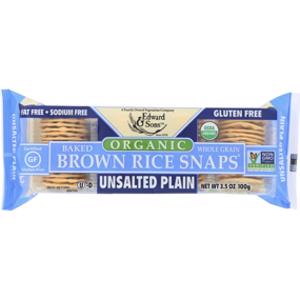 Edward & Sons Organic Unsalted Plain Brown Rice Snaps