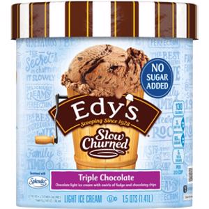 Edy's No Sugar Added Slow Churned Triple Chocolate Ice Cream