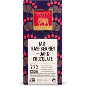 Endangered Species Tart Raspberries Dark Chocolate Bar