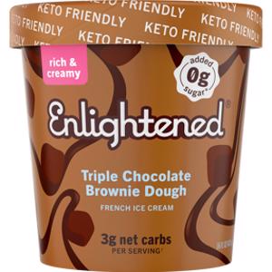 Enlightened Keto Triple Chocolate Brownie Dough Ice Cream