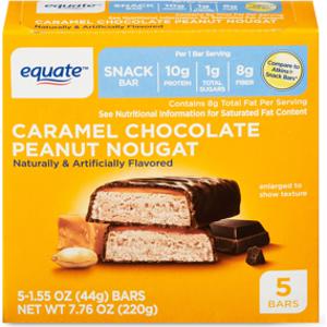 Equate Caramel Chocolate Peanut Nougat Snack Bar