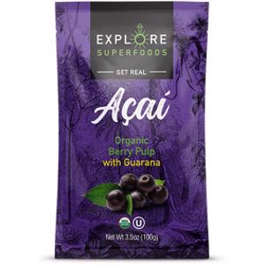 Explore Superfoods Organic Acai Berry Pulp w/ Guarana