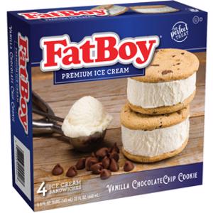 Fat Boy Vanilla Chocolate Chip Cookie Ice Cream Sandwich