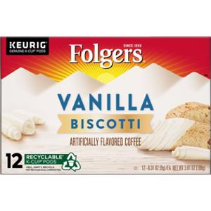 Folgers Vanilla Biscotti Coffee Pods
