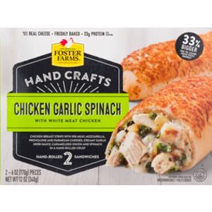Foster Farms Chicken Garlic Spinach Sandwiches