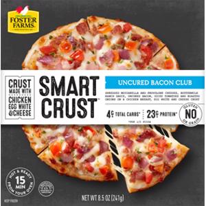Foster Farms Uncured Bacon Club Smart Crust Pizza