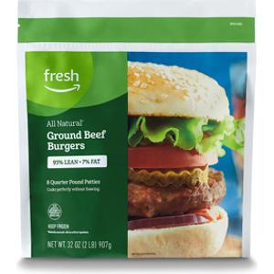 Amazon Fresh 93% Lean Ground Beef Burger