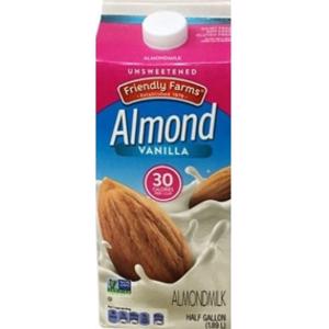 Friendly Farms Unsweetened Vanilla Almond Milk