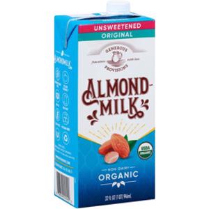 Generous Provisions Organic Unsweetened Almond Milk