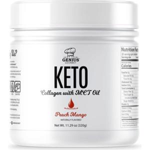 Genius Gourmet Peach Mango Keto Collagen w/ MCT Oil