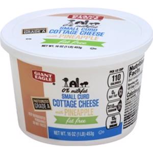 Giant Eagle Pineapple Fat Free Cottage Cheese