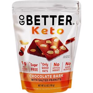 Go Better Keto Chocolate Bark w/ Salted Peanuts