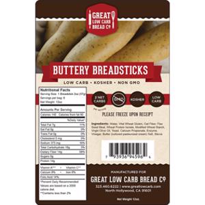 Great Low Carb Bread Co. Buttery Breadsticks