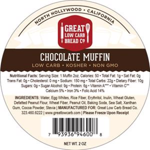 Great Low Carb Bread Co. Chocolate Muffin