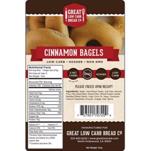 Great Low Carb Bread Co. Cinnamon Bagels
