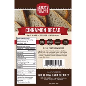 Great Low Carb Bread Co. Cinnamon Bread