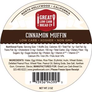 Great Low Carb Bread Co. Cinnamon Muffin