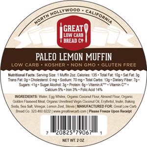 Great Low Carb Bread Co. Lemon Paleo Muffin