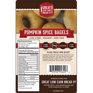 Great Low Carb Bread Co. Pumpkin Spice Bagels