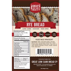 Great Low Carb Bread Co. Rye Bread