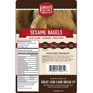 Great Low Carb Bread Co. Sesame Bagels