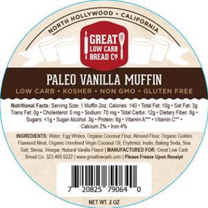 Great Low Carb Bread Co. Vanilla Paleo Muffin