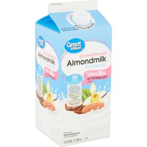 Great Value Unsweetened Vanilla Almond Milk