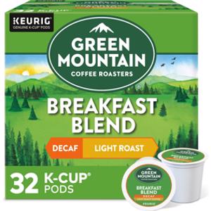 Green Mountain Breakfast Blend Decaf Coffee Pods