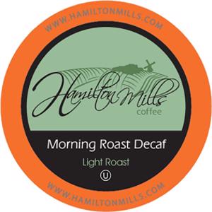 Hamilton Mills Morning Roast Decaf Coffee Pods