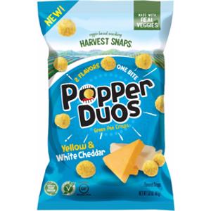 Is Harvest Snaps Popper Duos Yellow & White Cheddar Green Pea Crisps ...