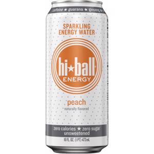 HiBall Peach Sparkling Energy Water