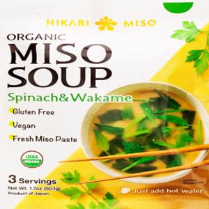 Hikari Organic Spinach & Wakame Miso Soup