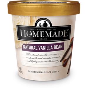 Homemade Brand Natural Vanilla Bean Ice Cream