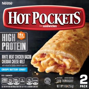 Hot Pockets Chicken Bacon Cheddar High Protein Cheese Melt