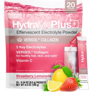 Hydralyte Plus Strawberry Lemonade Collagen Boost Electrolyte Powder