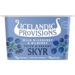 Icelandic Provisions Blueberry Bilberry Skyr Low Fat Yogurt