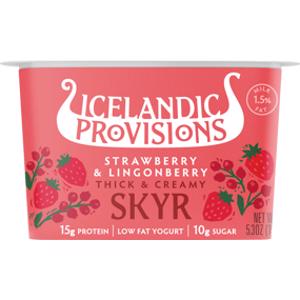 Icelandic Provisions Strawberry Lingonberry Skyr Low Fat Yogurt