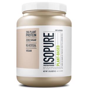 Isopure Unflavored Plant-Based Protein Powder