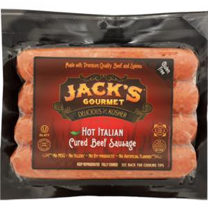 Jack's Gourmet Hot Italian Cured Beef Sausage