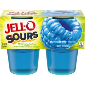 Jell-O Blue Raspberry Sours Gelatin Snacks