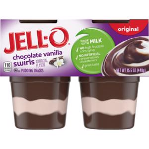 Jell-O Chocolate Vanilla Swirls Pudding Snacks