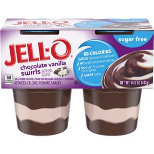Jell-O Sugar Free Chocolate Vanilla Swirls Pudding Snacks